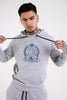 Serious Royalty Crest Print Hoodie - Grey